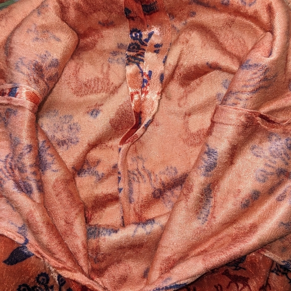 SOLD 1970s Maxi Dress Novelty Print Boho Velvet Animals OOAK Mercer Arts Center - Picture 6 of 12